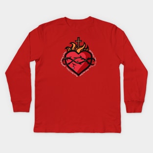 Most Sacred Heart of Jesus Kids Long Sleeve T-Shirt